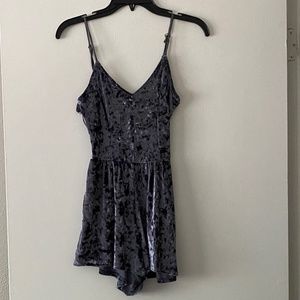 Blue Velvet Romper - Size Small